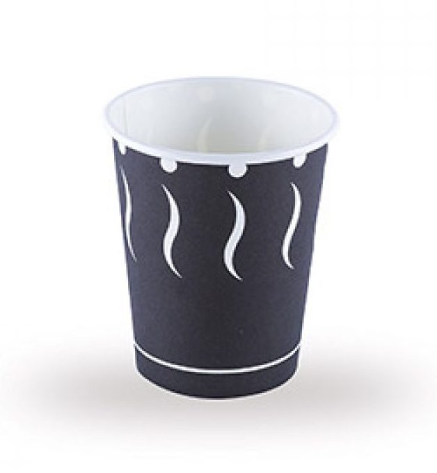 VASO DE PAPEL diseño blanco y negro 8oz. 240ML (50u.)